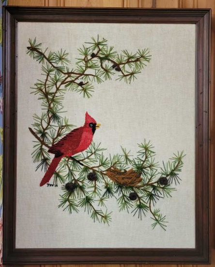 Framed Crewel 18" x 22"