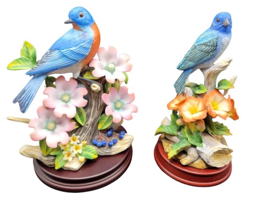 (2) Bird Figures by Andrea "Indigo Bunting" 9