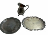 (3) Silverplate Items: Water Pitcher, Gorham