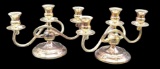 Pair of Silverplated Candleabras