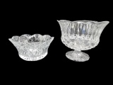 (2) Crystal Bowls: Pedestal Bowl 