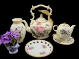 Assorted China Items: Teapot, Saucer, Burton &