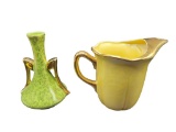 (2) Ceramic Items with 22kt Gold Trim