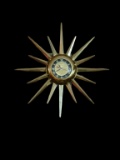 Vintage Sunburst Clock by United - 24.75” tall