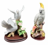 (2) Porcelain Bird Figurines: 