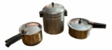 (2) Pressure Cookers & Double Boiler
