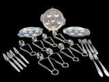 Escargot Set (4) Forks & (8) Tongs by INOX Made