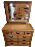 6-Drawer Dresser & Mirror by Harvest Oak