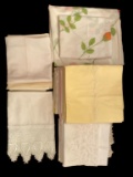 Assorted Linens: Flat Sheet and Pillowcases
