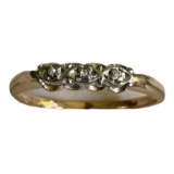 14 Kt Yellow Gold Ring with White Gold and