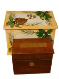 Two Wooden Recipe Boxes