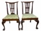 (2) Mahogany Side Chairs with Ball & Claw Feet