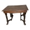 Antique Oak Rectangular Table, Reeded and