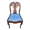 Antique Mahogany Side Chair with Upholstered