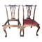 (2) Antique Mahogany Chairs with Carved Ball