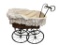 Iron and Wicker Baby Doll Stroller - 26