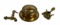 (3) Brass Items: Phoenix Candlestick Holder, O