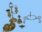 Assorted Brass and Metal Items: Brass Cherub