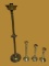 (4) Brass Candlestick Holders - 28.75”, 12”, 10”