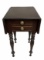Antique Drop-Leaf Two Drawer Side Table, Dovetail