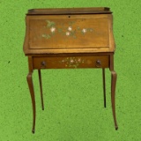 Vintage Hand-Painted Slant Top Fall-Front Desk