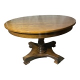Round Pedestal Dining Table, 47 1/2