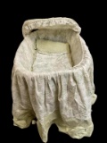 Badger Wicker and Wood Rocking Bassinet on