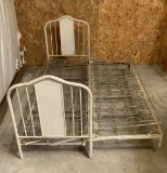 Antique Iron Youth Bed—Opens to Full-Size