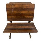 Antique Iron & Wooden School Desk