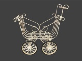 Vintage Metal Baby Doll Carriage—26” x 9 3/8”, 27