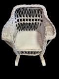 Vintage Wooden and Wicker Doll Rocking Chair