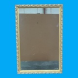 Wooden Gold Painted Framed Mirror - 24” x 36”
