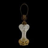 Wedgwood Crystal Lamp on Brass Base - 20” H