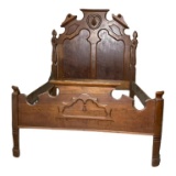 Victorian Walnut Full-Size Bed—one piece of trim