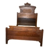 Victorian Walnut Eastlake Full-Size Bed