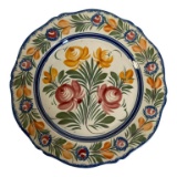 Antique French Quimper Plate, Circa 1880--9 1/2