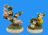 Pair of Italian Porcelain Bird Figurines