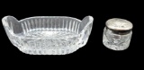 (2) Waterford Crystal Items: Soap Dish, Dresser