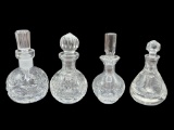 (4) Glass Perfume Bottles