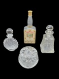 (4) Glass/Crystal Items: 