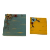 (2) Wooden Decorative Boxes With Hinged Lids - 8