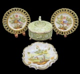 (4) Italian Porcelain Items: (1) Capodimonte