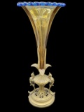 Antique trumpet Vase Epergne with (1) Extra