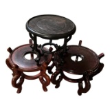 (3) Wooden Plant Stands