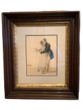 Framed and Double Matted Picture 13 3/4
