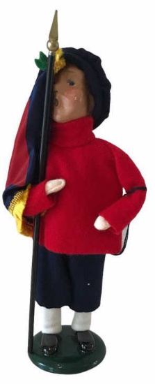 Byers' Choice Figurine--Boy with Flag--The