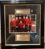 Framed and Matted Photo of Star Trek Crew w/6 of