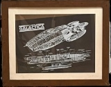 Framed and Matted Battlestar Galactica Poster