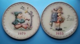 (2) M.J. Hummel Hand-Painted Annual Plates with