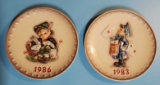 nmb(2) M.J. Hummel Hand-Painted Annual Plates with